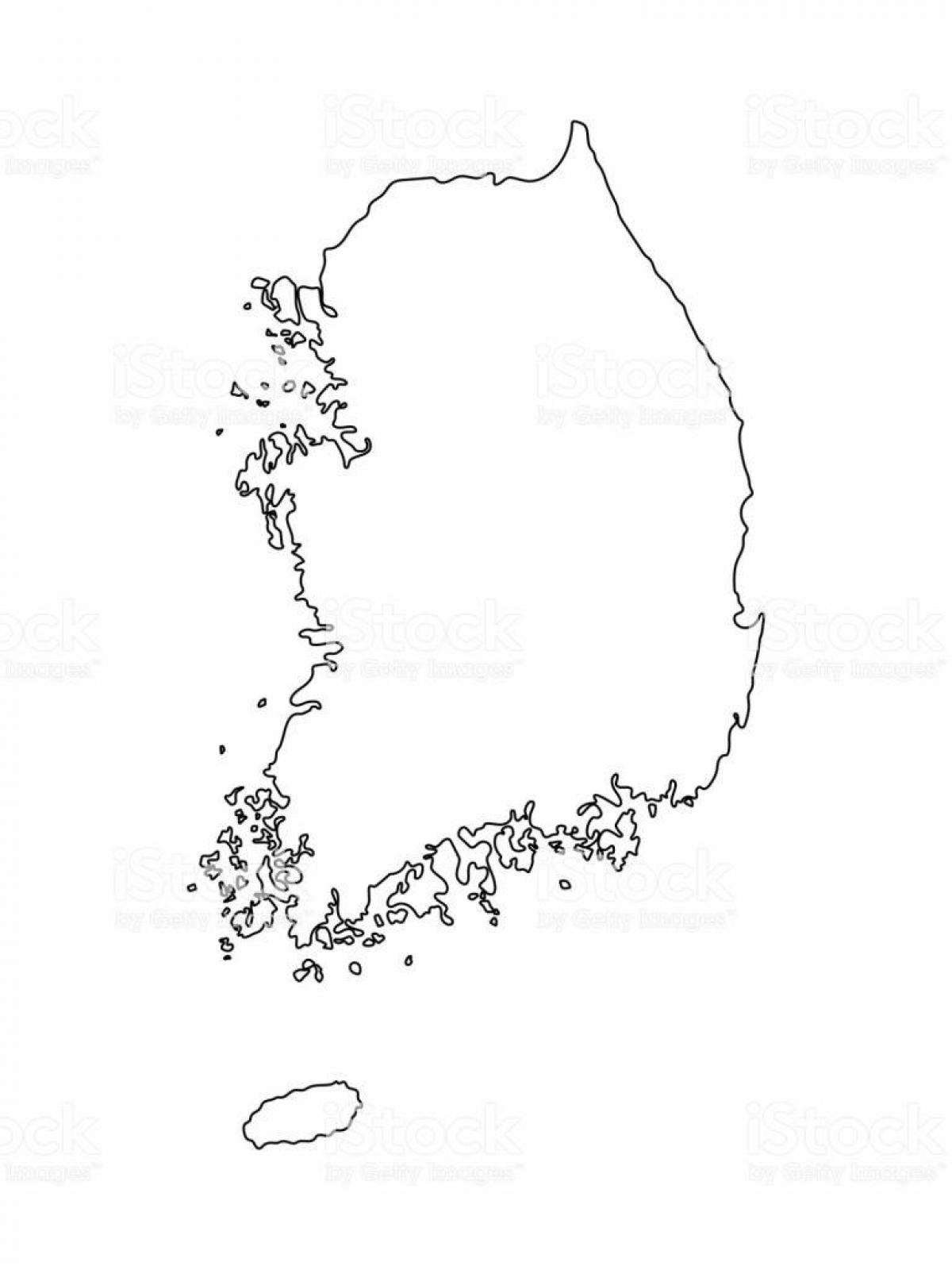 Empty South Korea (ROK) map