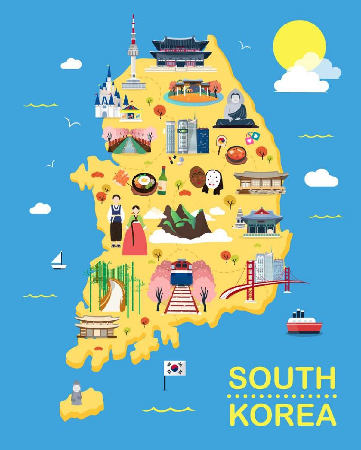 South Korea (ROK) tourist attractions map