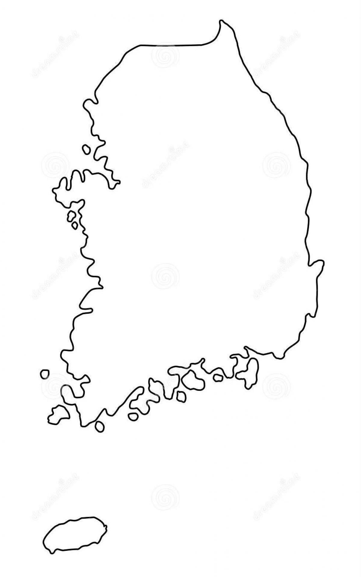South Korea (ROK) contours map