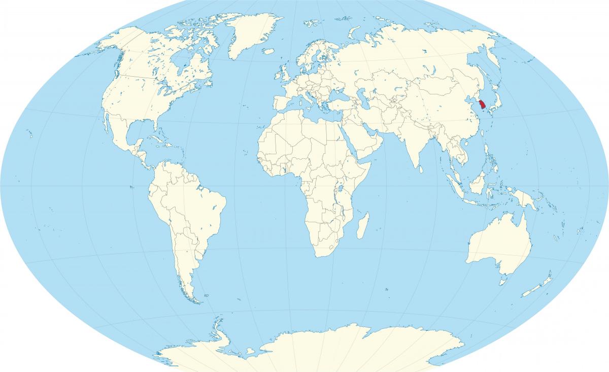 South Korea (ROK) location on world map